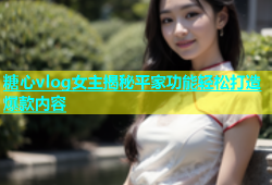 糖心vlog女主揭秘平家功能轻松打造爆款内容