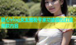 糖心vlog女主揭秘平家功能轻松打造爆款内容