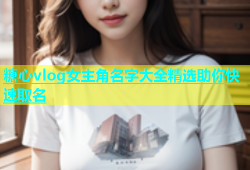 糖心vlog女主角名字大全精选助你快速取名