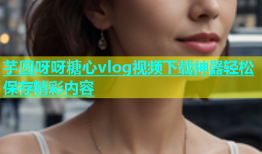 芋圆呀呀糖心vlog视频下载神器轻松保存精彩内容
