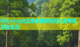 糖心vlog女主角全揭秘轻松打造专属精彩生活